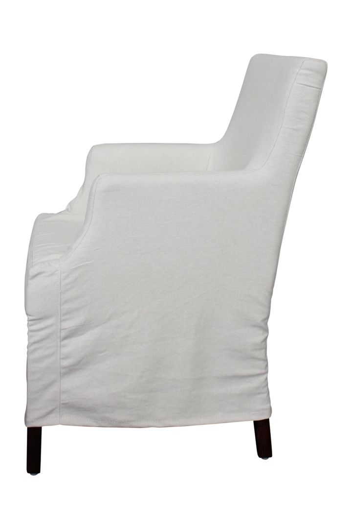 LINEN SLIP COVER ARM CHAIR OFF WHITE image 1